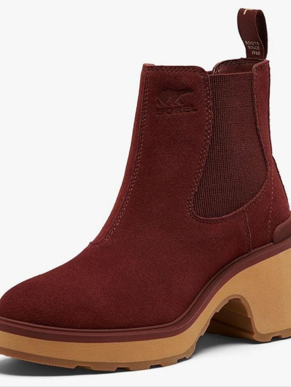 NWB Sorel Women's Suede Chelsea Boot in Spice/Tawny Buff